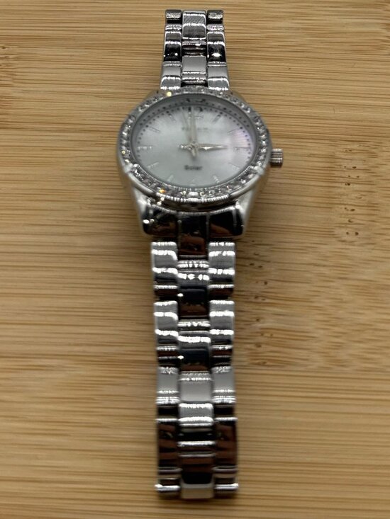 Timex Women\'s Solar Premium Dress Watch 28mm Silver-Tone TW2V39300JI main image 6